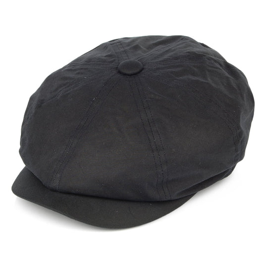 Gorra Newsboy Alfie de algodón encerado británico de Failsworth - Azul Marino