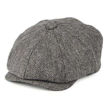 Gorra Newsboy a medida Juventus diseño de espiga de Christys - Gris