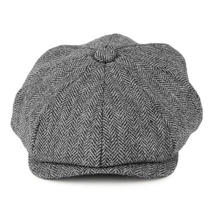 Gorra Newsboy a medida Juventus diseño de espiga de Christys - Gris