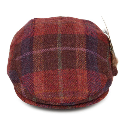 Gorra plana pluma de lana británica Tela escocesa de Failsworth - Burdeos