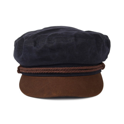 Gorra marinera de algodón encerado de Brixton - Azul Marino-Marrón