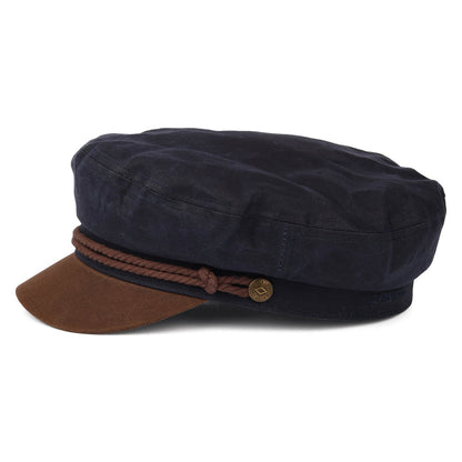 Gorra marinera de algodón encerado de Brixton - Azul Marino-Marrón