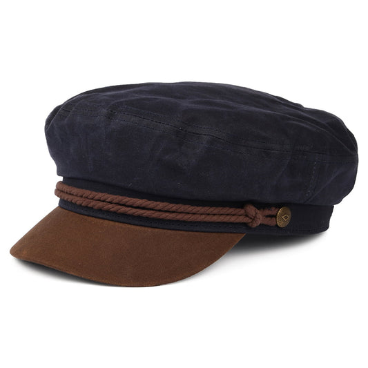 Gorra marinera de algodón encerado de Brixton - Azul Marino-Marrón
