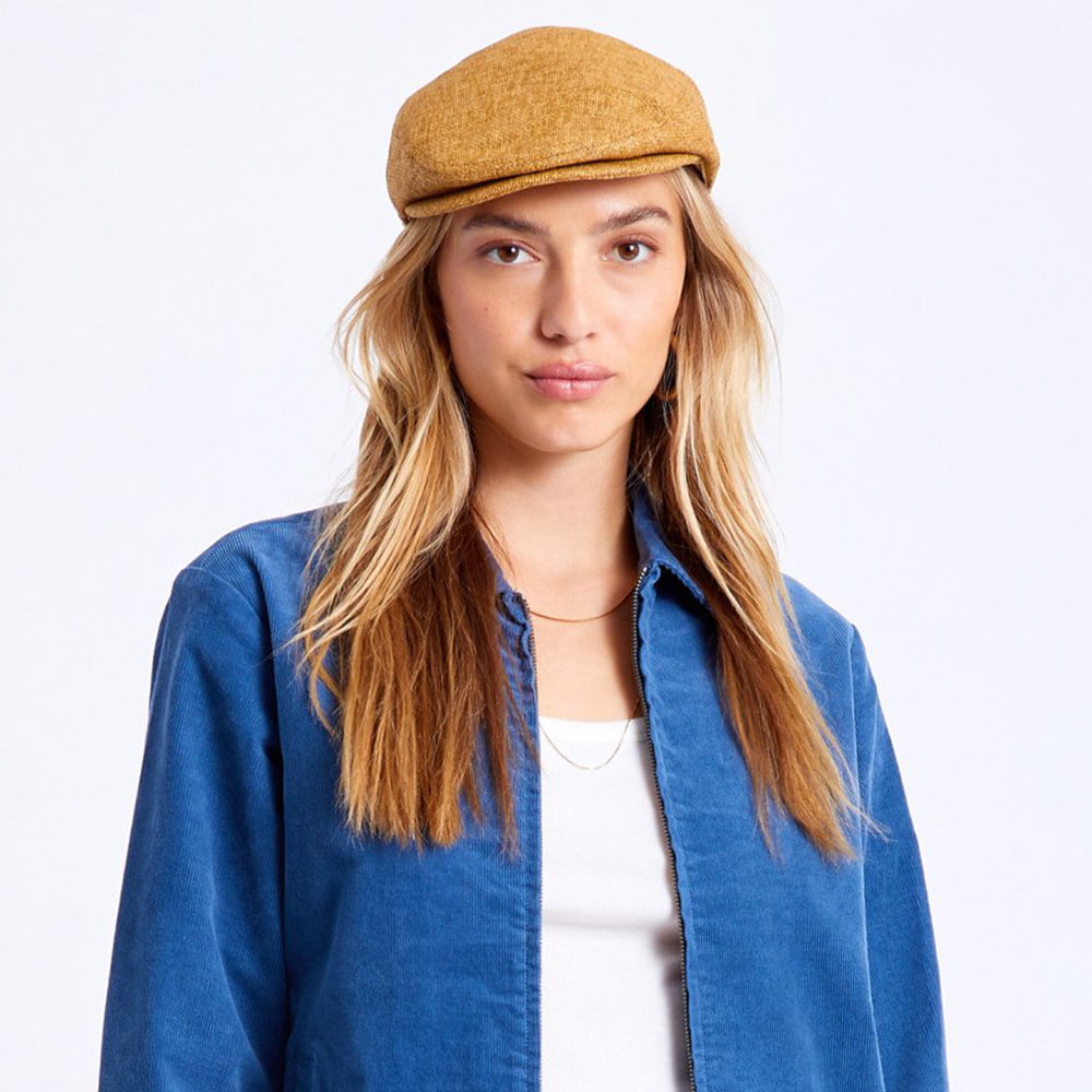 Gorra plana Hooligan de paja de Brixton - Beige Arena