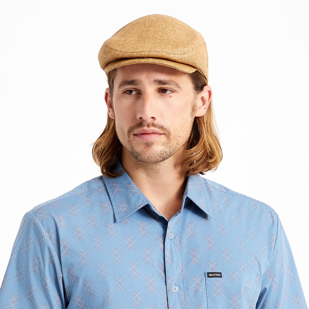 Gorra plana Hooligan de paja de Brixton - Beige Arena