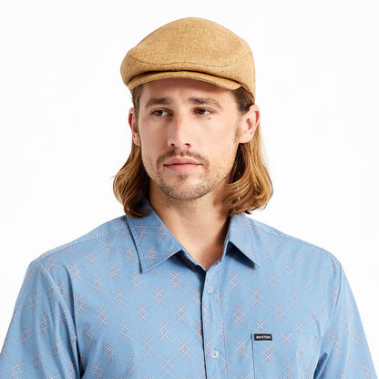 Gorra plana Hooligan de paja de Brixton - Beige Arena