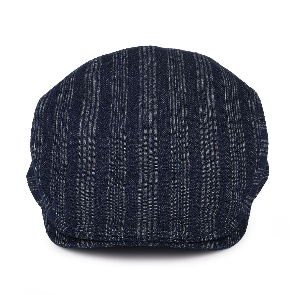 Gorra plana Gulick de algodón con franjas de Bailey - Vaquero Oscuro
