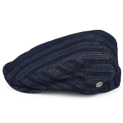Gorra plana Gulick de algodón con franjas de Bailey - Vaquero Oscuro