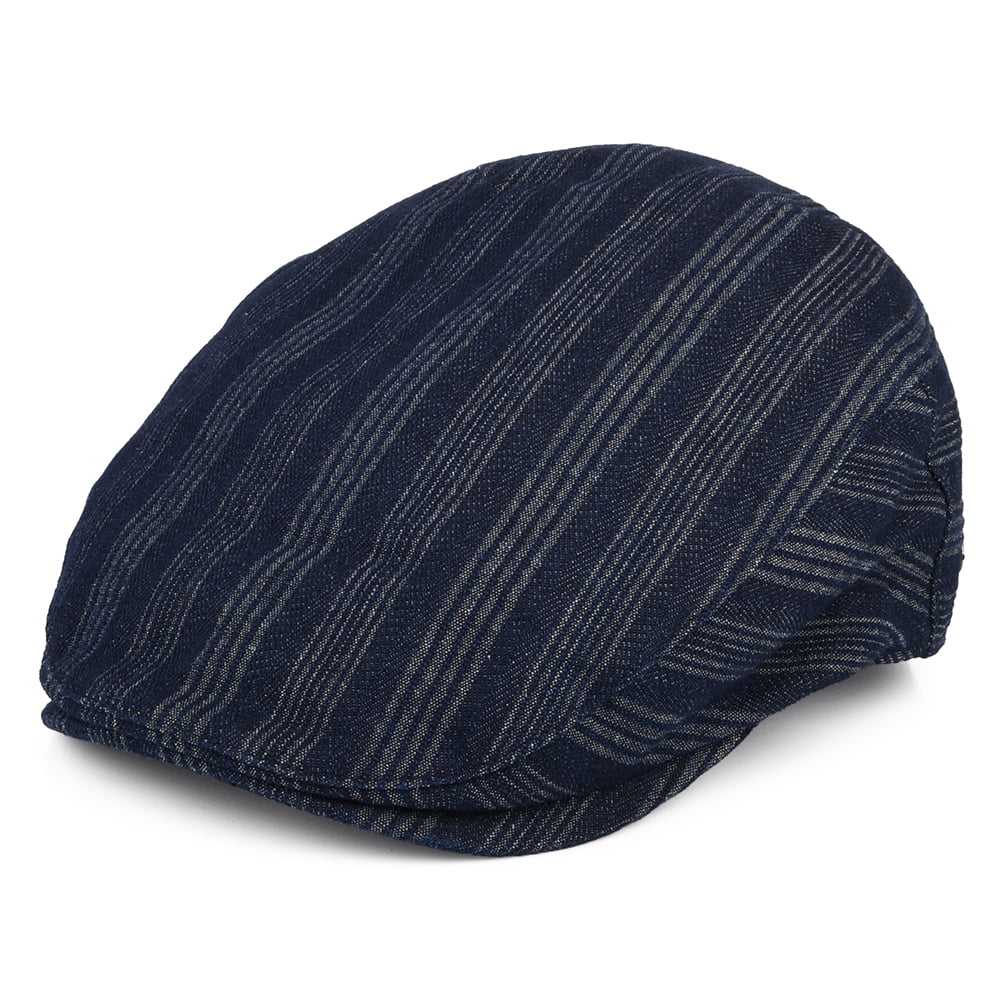 Gorra plana Gulick de algodón con franjas de Bailey - Vaquero Oscuro