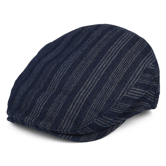 Gorra plana Gulick de algodón con franjas de Bailey - Vaquero Oscuro