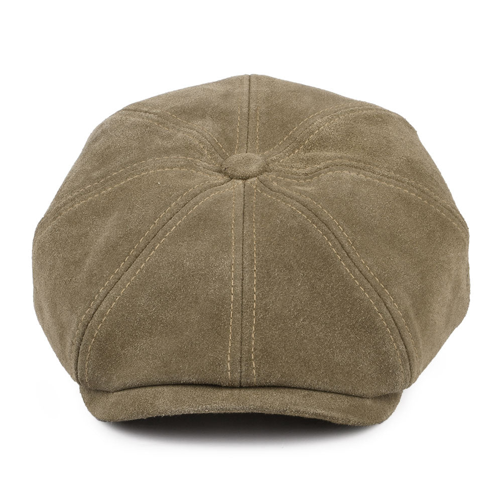 Gorra Newsboy de gamuza de Stetson - Marrón Claro