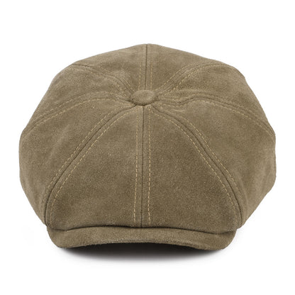 Gorra Newsboy de gamuza de Stetson - Marrón Claro