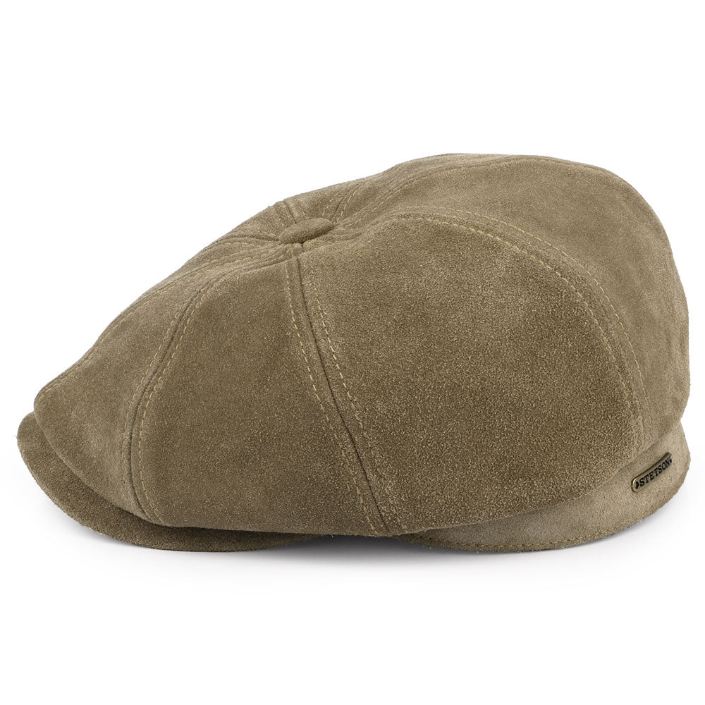 Gorra Newsboy de gamuza de Stetson - Marrón Claro