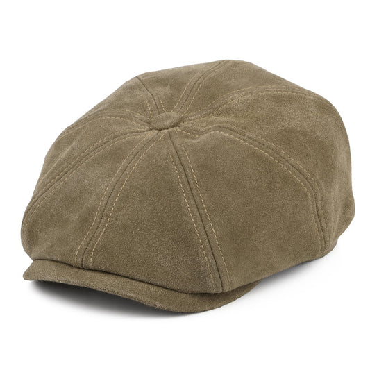 Gorra Newsboy de gamuza de Stetson - Marrón Claro