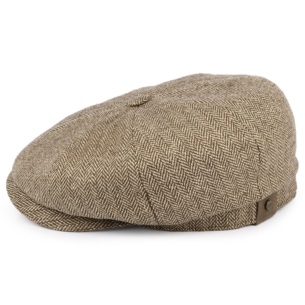 Gorra Newsboy Hatteras de seda de Stetson - Marrón-Trigo