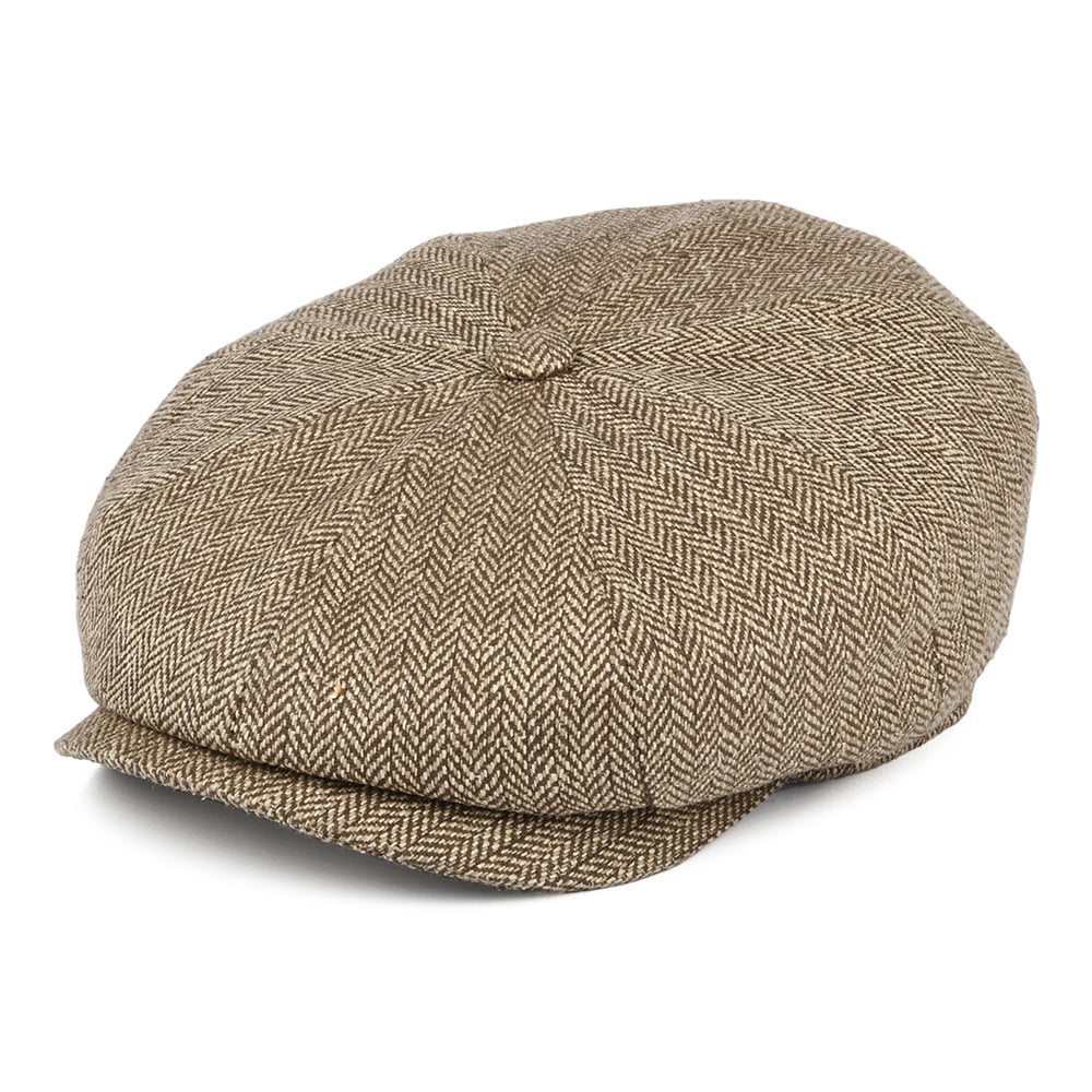 Gorra Newsboy Hatteras de seda de Stetson - Marrón-Trigo