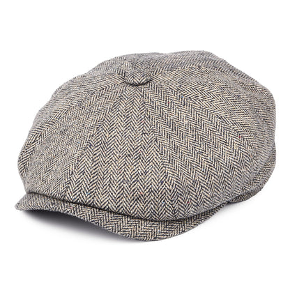 Gorra Newsboy Hatteras de seda de Stetson - Natural-Indigo