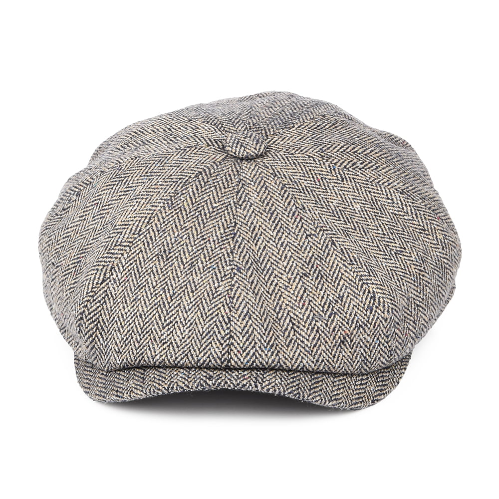 Gorra Newsboy Hatteras de seda de Stetson - Natural-Indigo