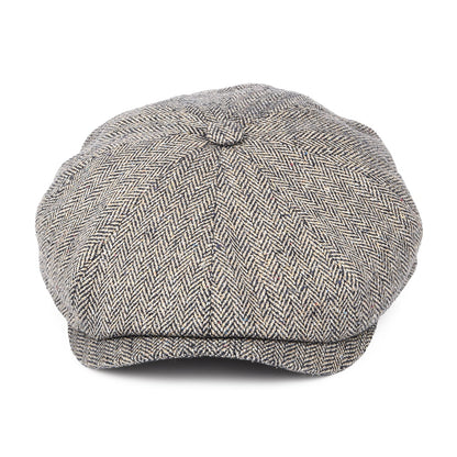 Gorra Newsboy Hatteras de seda de Stetson - Natural-Indigo