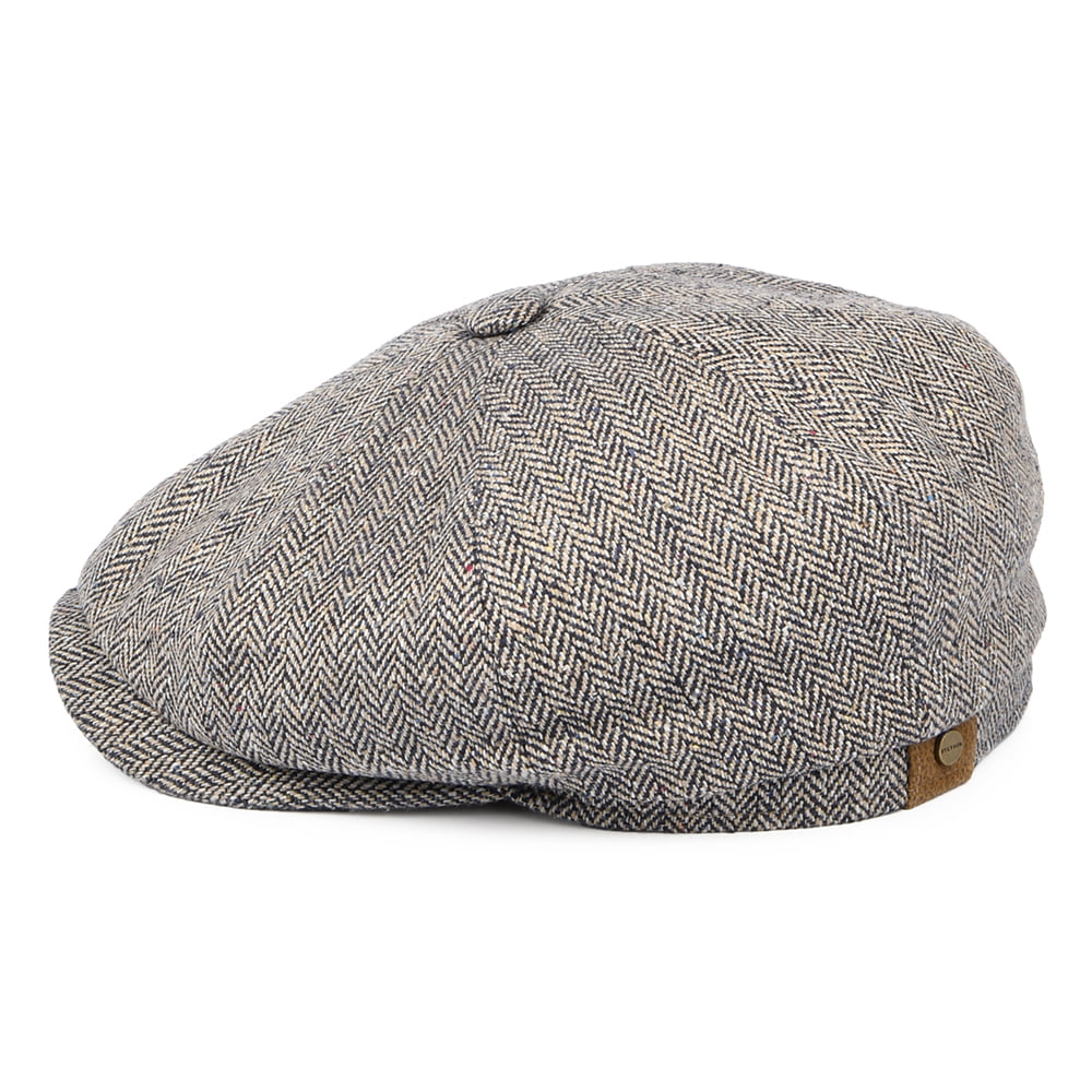 Gorra Newsboy Hatteras de seda de Stetson - Natural-Indigo
