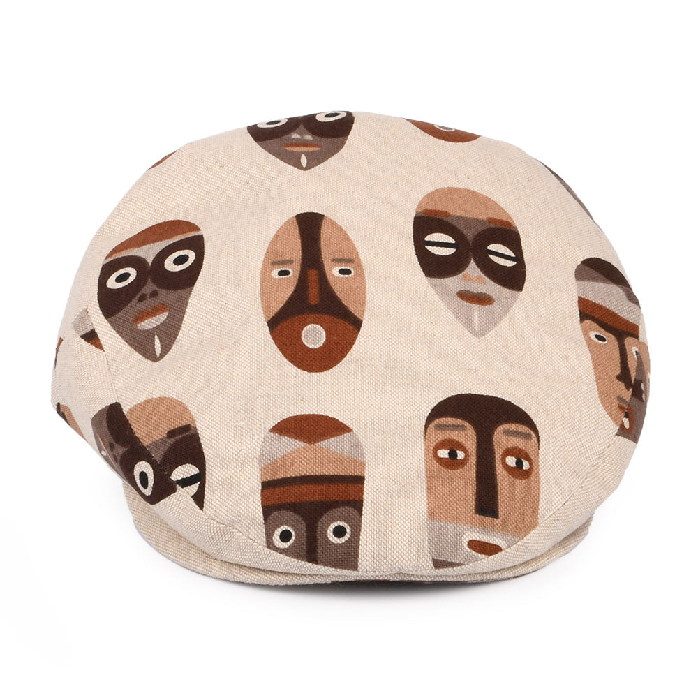 Gorra plana Tribal Mask de algodón de City Sport - Natural