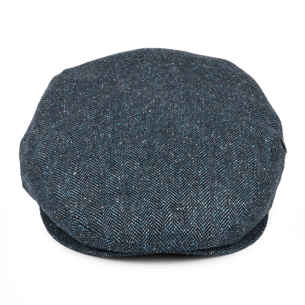 Gorra plana de seda y algodón Espiga moteada de City Sport - Azul Marino