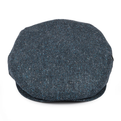 Gorra plana de seda y algodón Espiga moteada de City Sport - Azul Marino