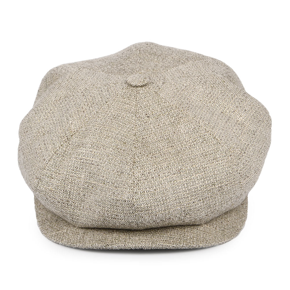 Gorra Newsboy de mezcla de lino de City Sport - Beige Arena