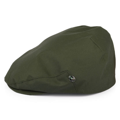 Gorra plana Millerain de algodón encerado de City Sport - Verde Oliva