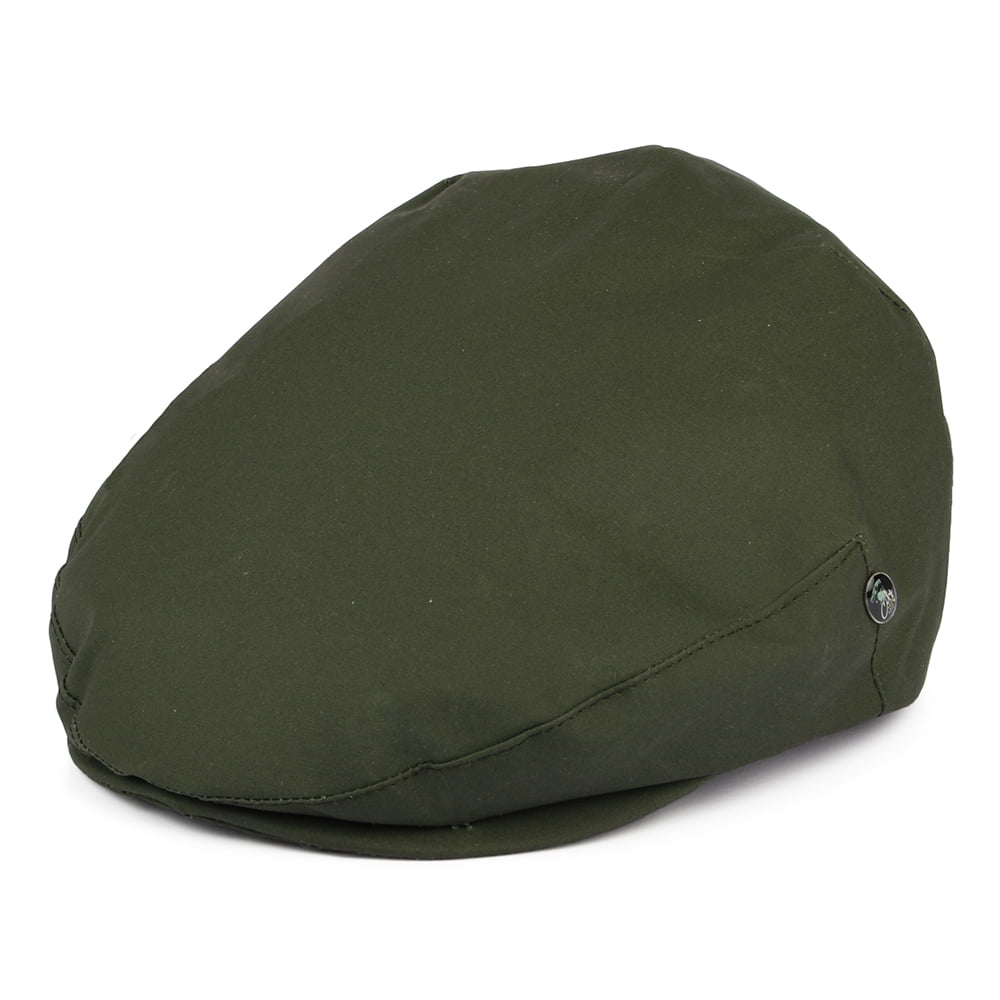 Gorra plana Millerain de algodón encerado de City Sport - Verde Oliva
