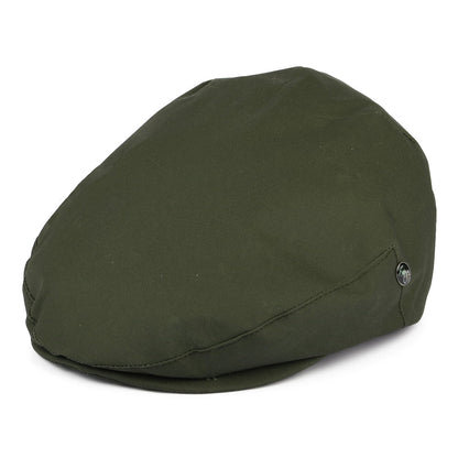 Gorra plana Millerain de algodón encerado de City Sport - Verde Oliva