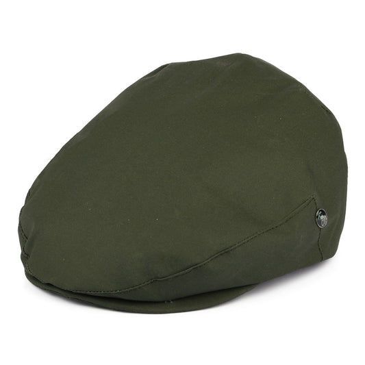 Gorra plana Millerain de algodón encerado de City Sport - Verde Oliva