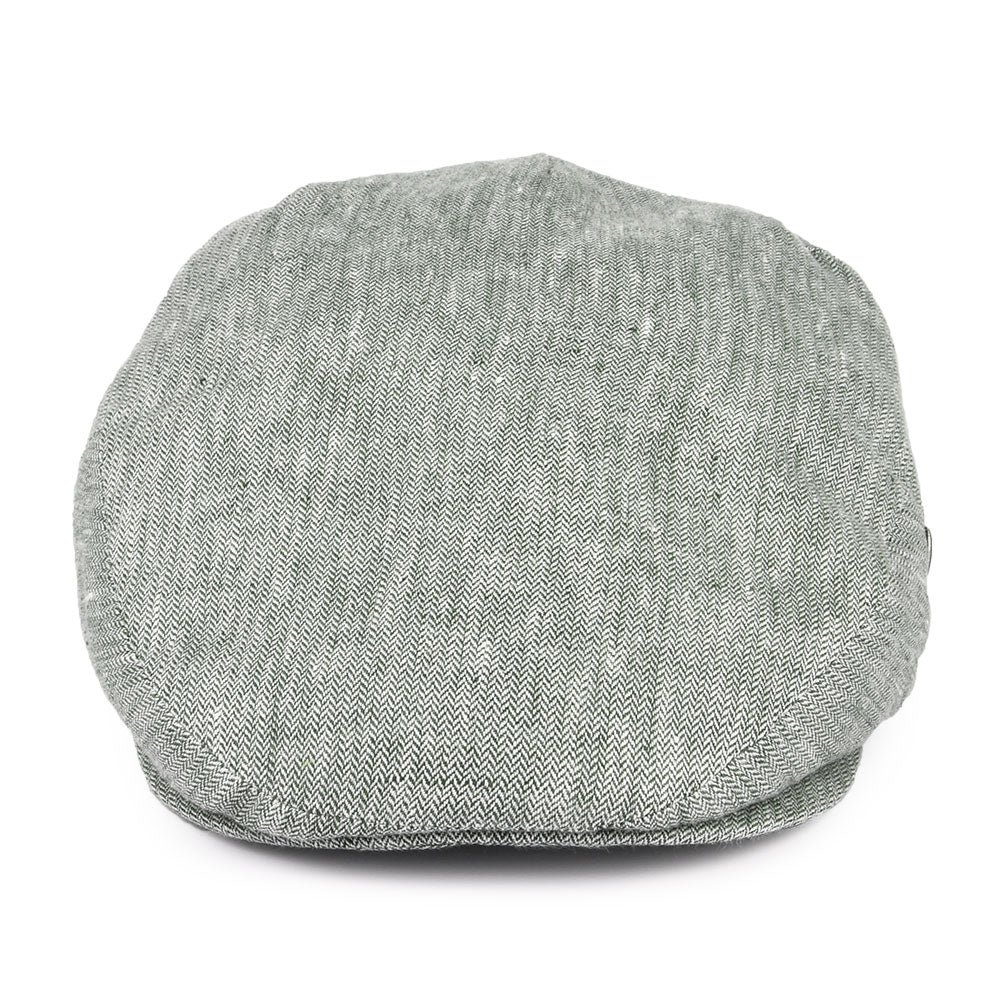 Gorra plana de lino diseño de micro espiga de City Sport - Bosque