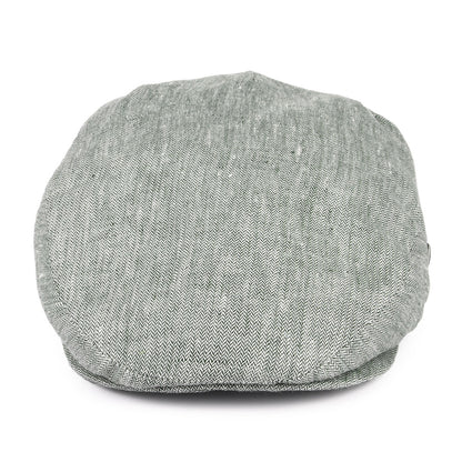 Gorra plana de lino diseño de micro espiga de City Sport - Bosque