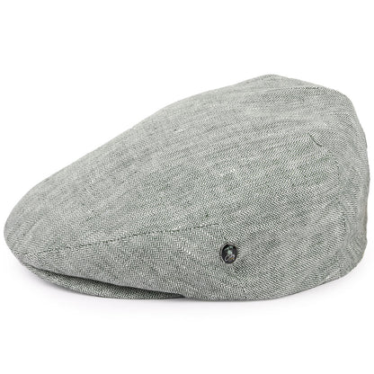 Gorra plana de lino diseño de micro espiga de City Sport - Bosque