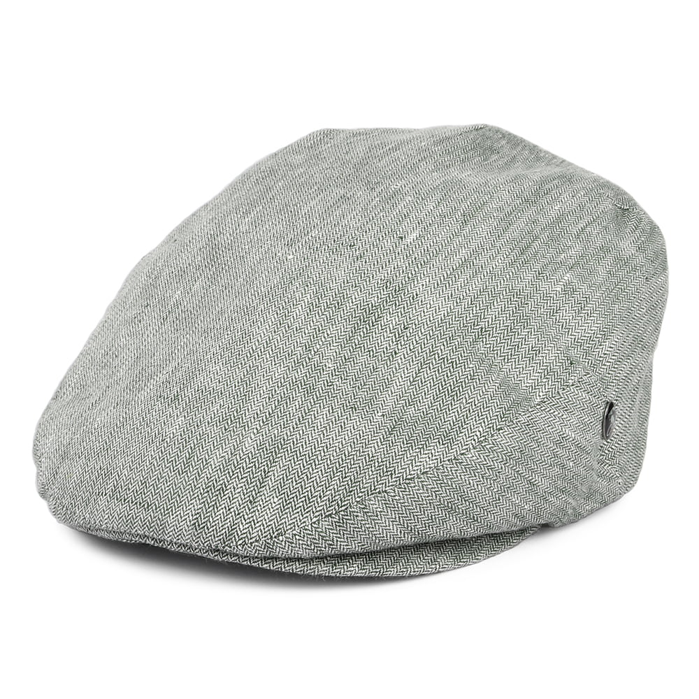 Gorra plana de lino diseño de micro espiga de City Sport - Bosque