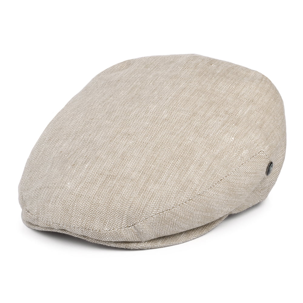 Gorra plana de lino micro espiga de City Sport - Beige Arena