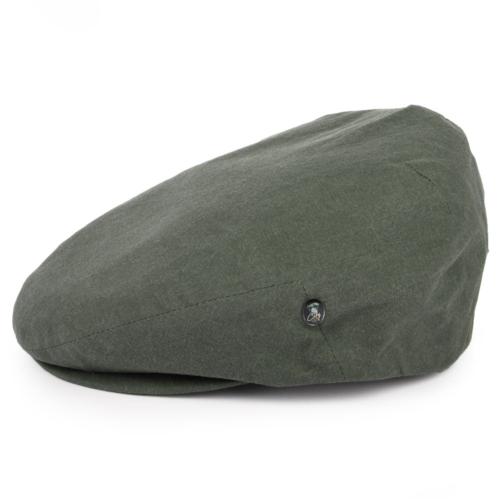 Gorra plana de algodón lavado de City Sport - Verde Oliva
