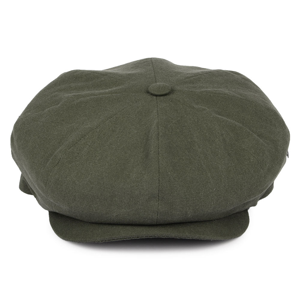 Gorra Newsboy de algodón lavado de City Sport - Verde Oliva