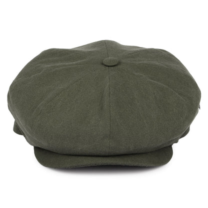 Gorra Newsboy de algodón lavado de City Sport - Verde Oliva