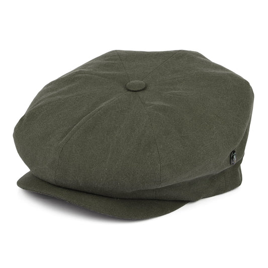 Gorra Newsboy de algodón lavado de City Sport - Verde Oliva
