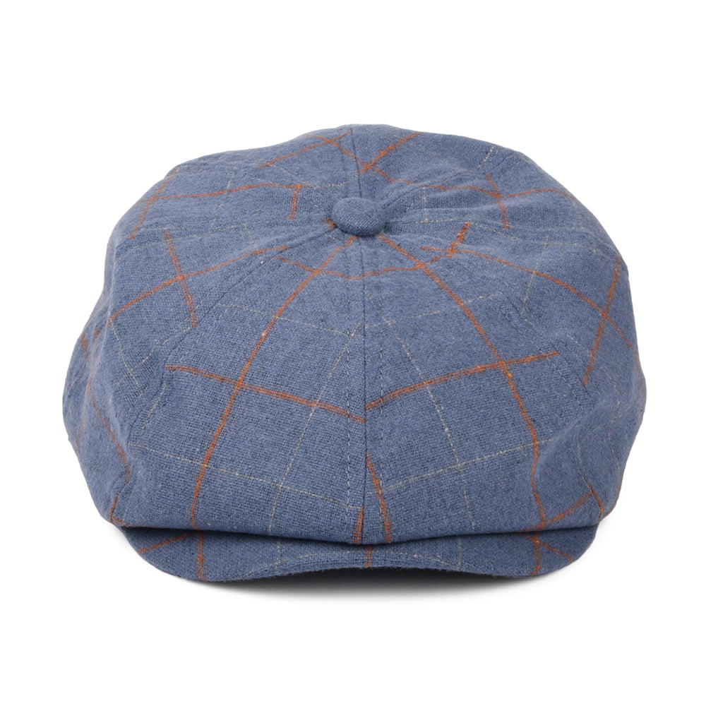Gorra Newsboy Brood a cuadros de Brixton - Azul Pizarra