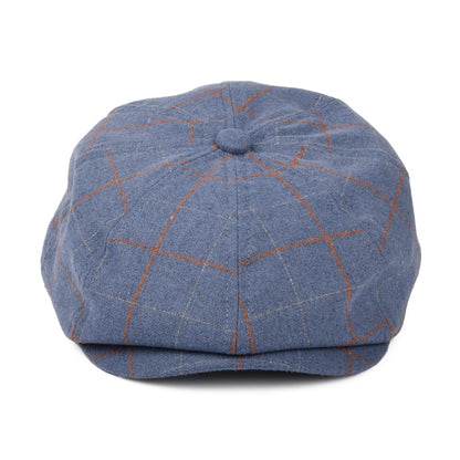 Gorra Newsboy Brood a cuadros de Brixton - Azul Pizarra