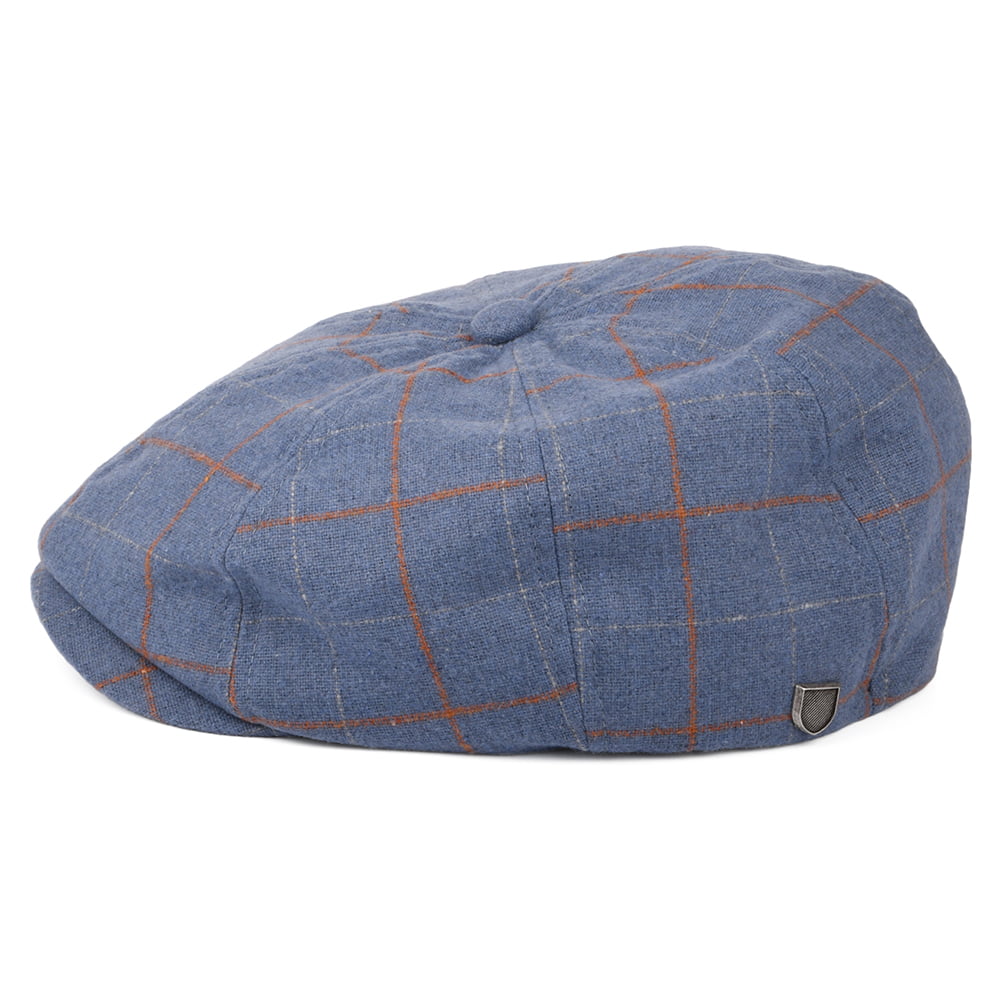 Gorra Newsboy Brood a cuadros de Brixton - Azul Pizarra