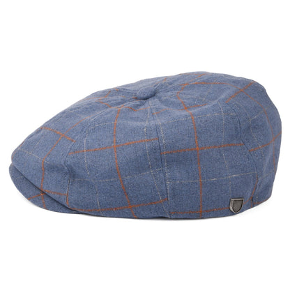 Gorra Newsboy Brood a cuadros de Brixton - Azul Pizarra