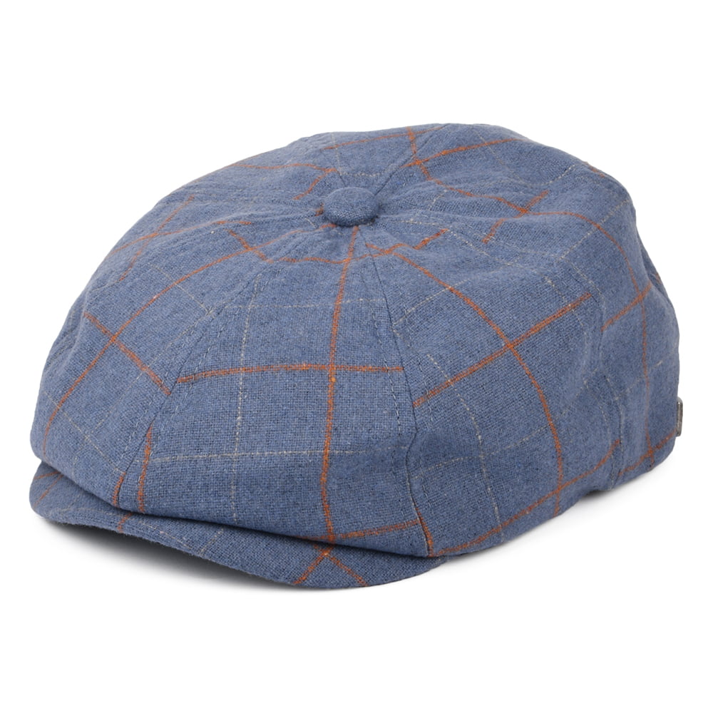 Gorra Newsboy Brood a cuadros de Brixton - Azul Pizarra