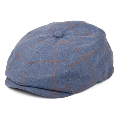 Gorra Newsboy Brood a cuadros de Brixton - Azul Pizarra