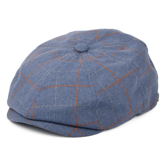 Gorra Newsboy Brood a cuadros de Brixton - Azul Pizarra