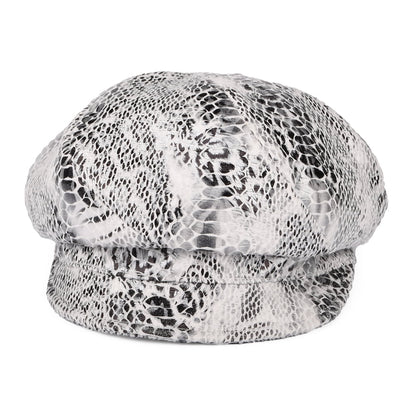 Gorra Baker Boy estampado de serpiente de Seeberger - Blanco