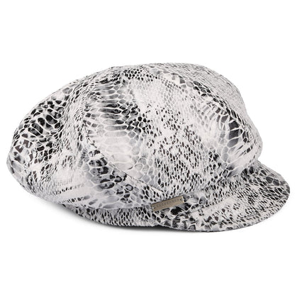 Gorra Baker Boy estampado de serpiente de Seeberger - Blanco